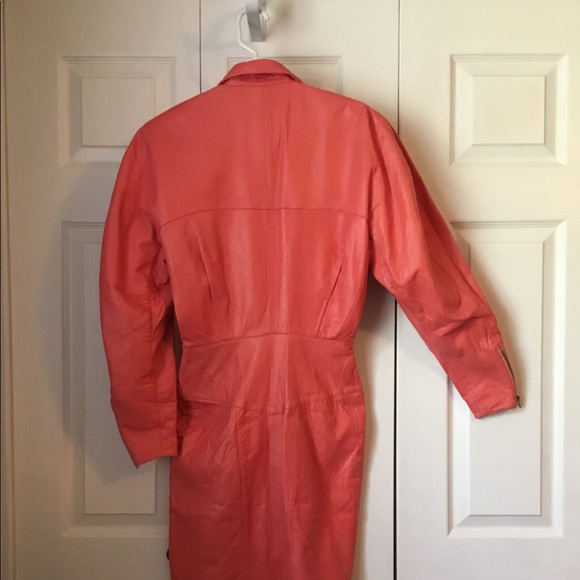 80’s Michael Hoban North Beach Leather Dress. - Picture 2 of 3
